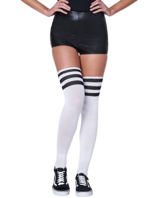 Plus Size Satin Bow Thigh Highs, Women's Socks