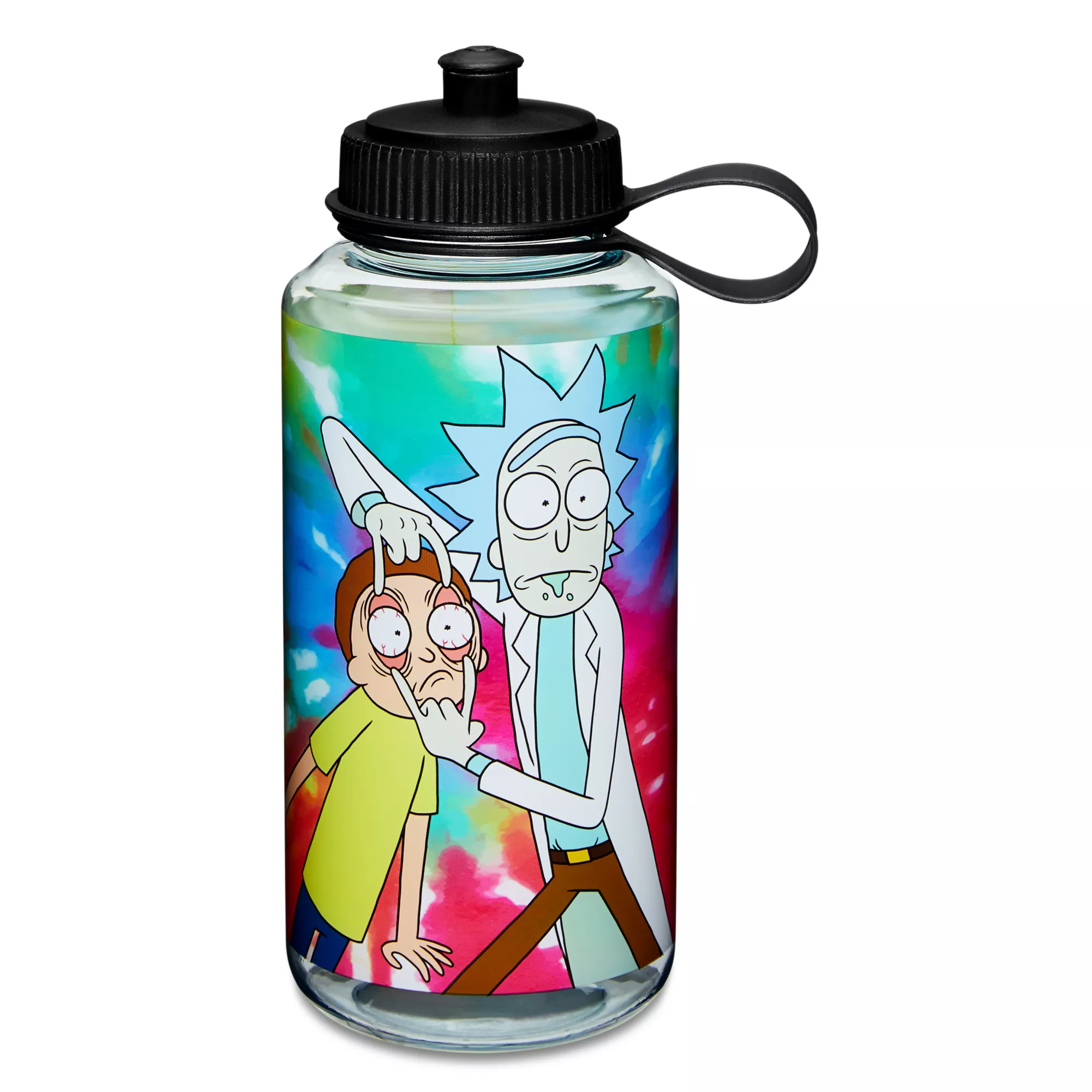 Tie Dye Rick and Morty Water Bottle - 32 oz. at Spencer's