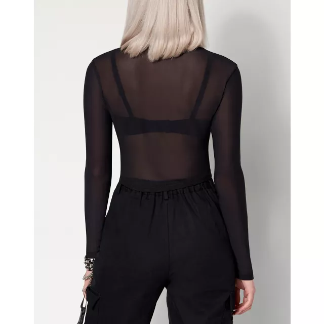 Skeleton Mesh Crop Top at Spencer's