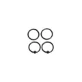 Multi-Pack Black Captive Rings - 2 Pair at Spencer's