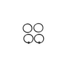 Multi-Pack Black Captive Rings - 2 Pair at Spencer's