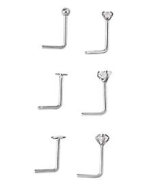 L-Bend Nose Rings & Studs - Spencer'S
