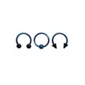 Multi-Pack Black and Blue Ombre Horseshoe Rings and Captives 3 Pack - 16 Gauge at Spencer's