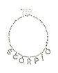 Pave Zodiac Scorpio Chain Necklace