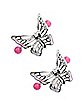 Skull Butterfly Nipple Barbells - 14 Gauge