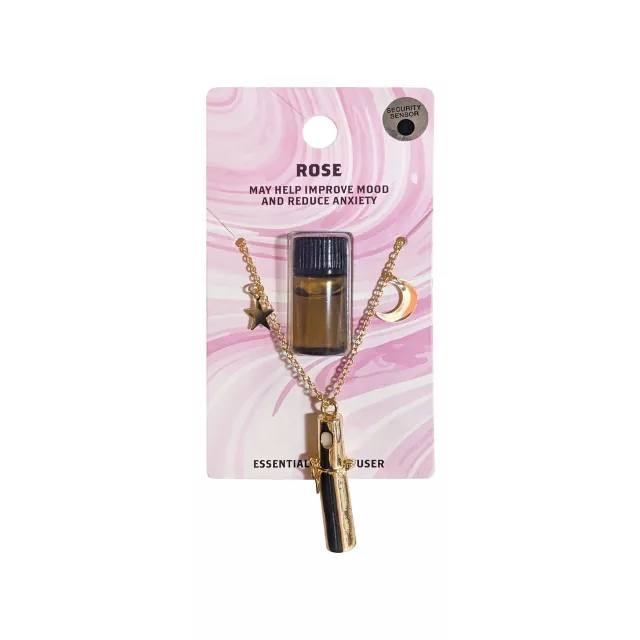 Sun and Moon Rose Oil Diffuser Chain Necklace at Spencer's
