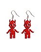 Devil Baby Dangle Earrings - 18 Gauge