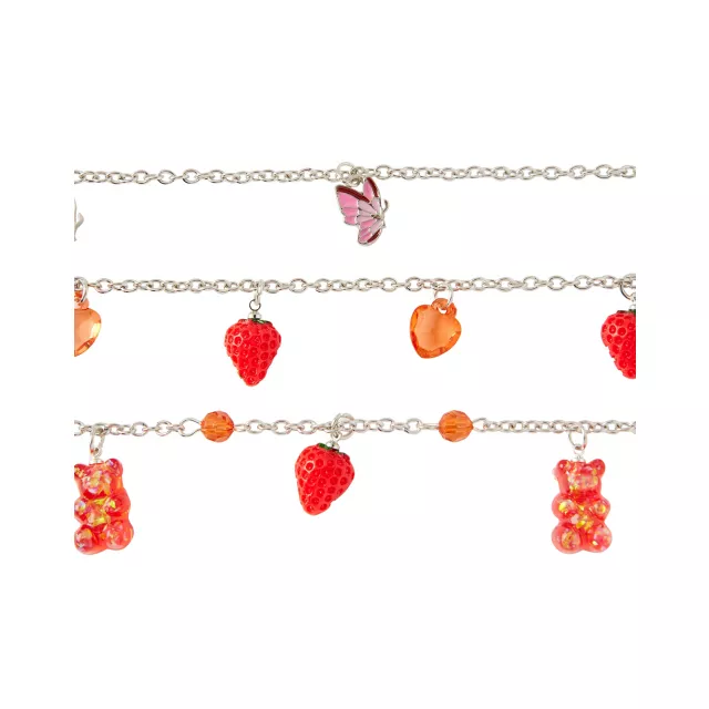 Multi-Pack Strawberry and Gummy Bear Choker Necklaces - 3 Pack at Spencer's