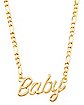 Goldtone Baby Nameplate Necklace