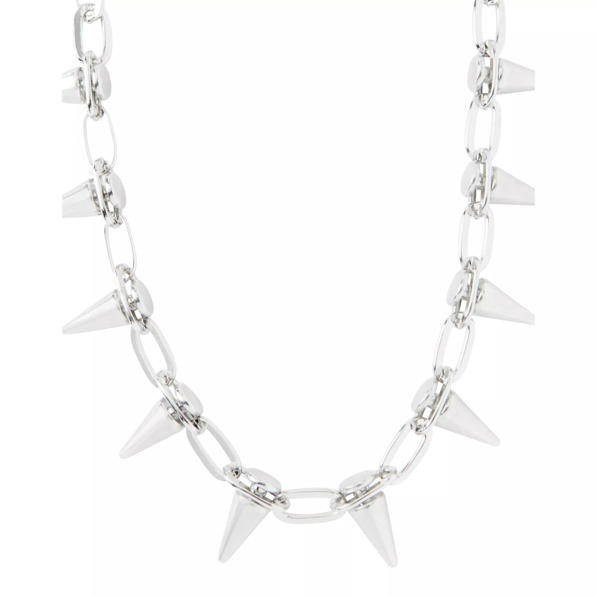 Spiked Curb Chain Necklace