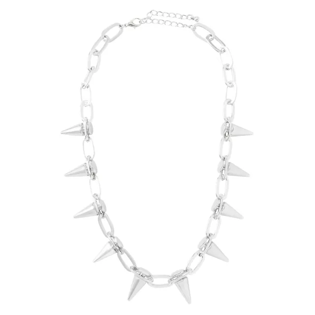 Spiked Curb Chain Necklace at Spencer's