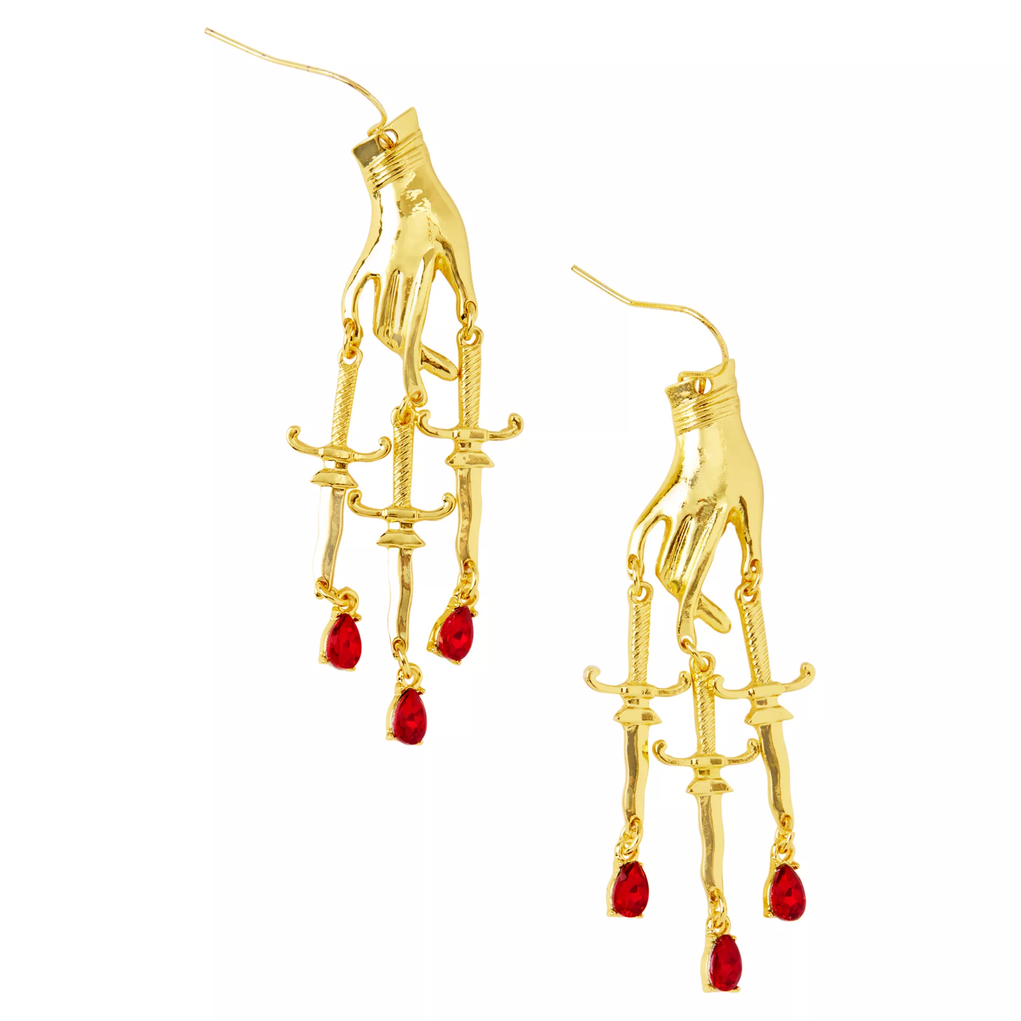 Hand Dagger Dangle Earrings - 20 Gauge at Spencer's