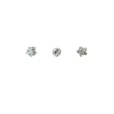 Multi-Pack Clear Gem Heart Star Flower Screw Nose Rings - 3 Pack at Spirit Halloween