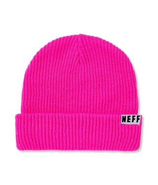 Neon Pink Beanie Hat - Neff