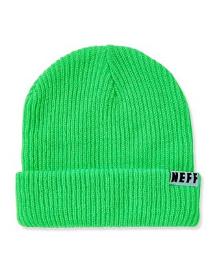 Neon Green Cuff Beanie Hat - Neff