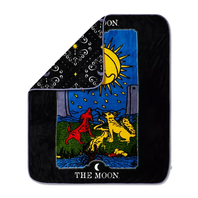 The Sun authentic and The Moon Tarot Musicals Collage Sherpa Fleece Blanket