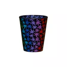 Rainbow Weed Leaves Shot Glass - 2 oz. at Spencer's
