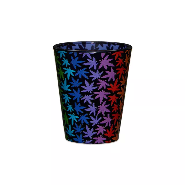 Rainbow Weed Leaves Shot Glass - 2 oz. at Spencer's