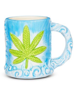 Molded Weed Leaf Coffee Mug - 18 oz. - Spencer's