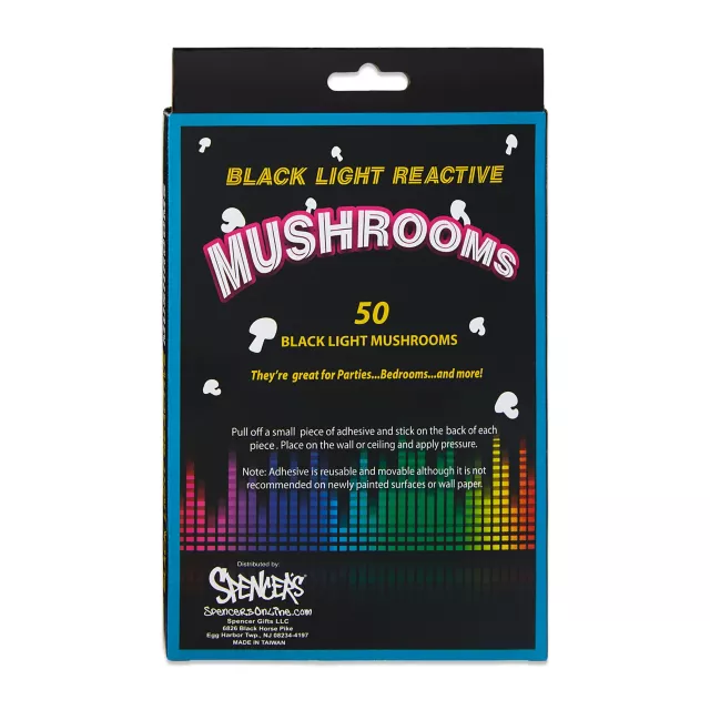 Black Light Mushrooms - 50 Pack at Spirit Halloween