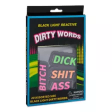 Black Light Dirty Words - 20 Pack at Spencer's
