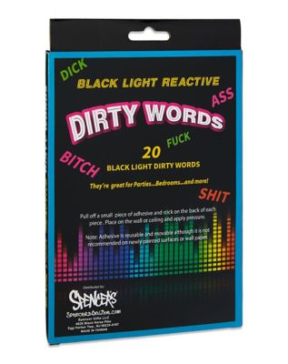 Black Light Dirty Words - 20 Pack