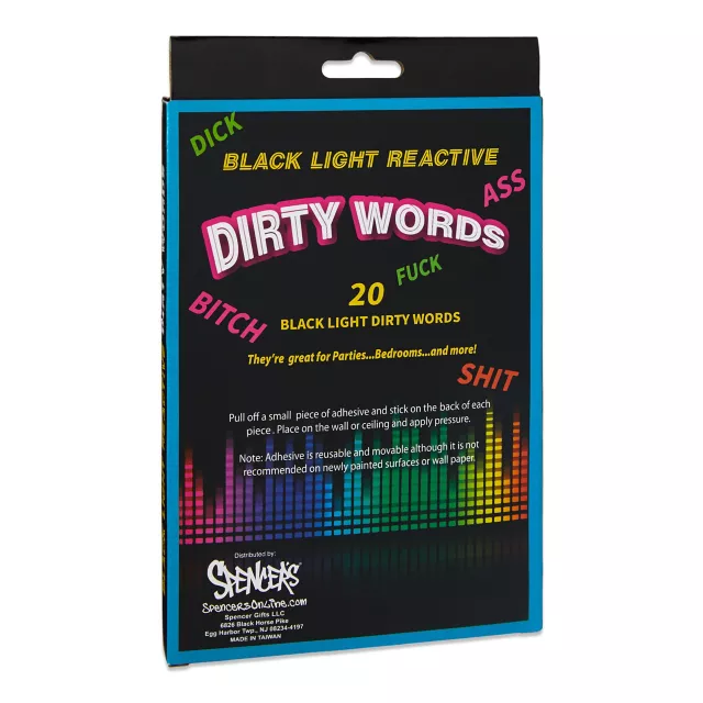 Black Light Dirty Words - 20 Pack at Spencer's