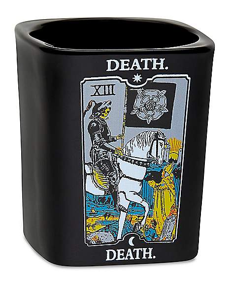 Deadly Tarot Mug The Devil The Lovers & Death Black Inner 2-Tone 