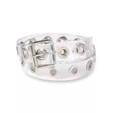 Clear Large Eyelet Belt at Spencer's