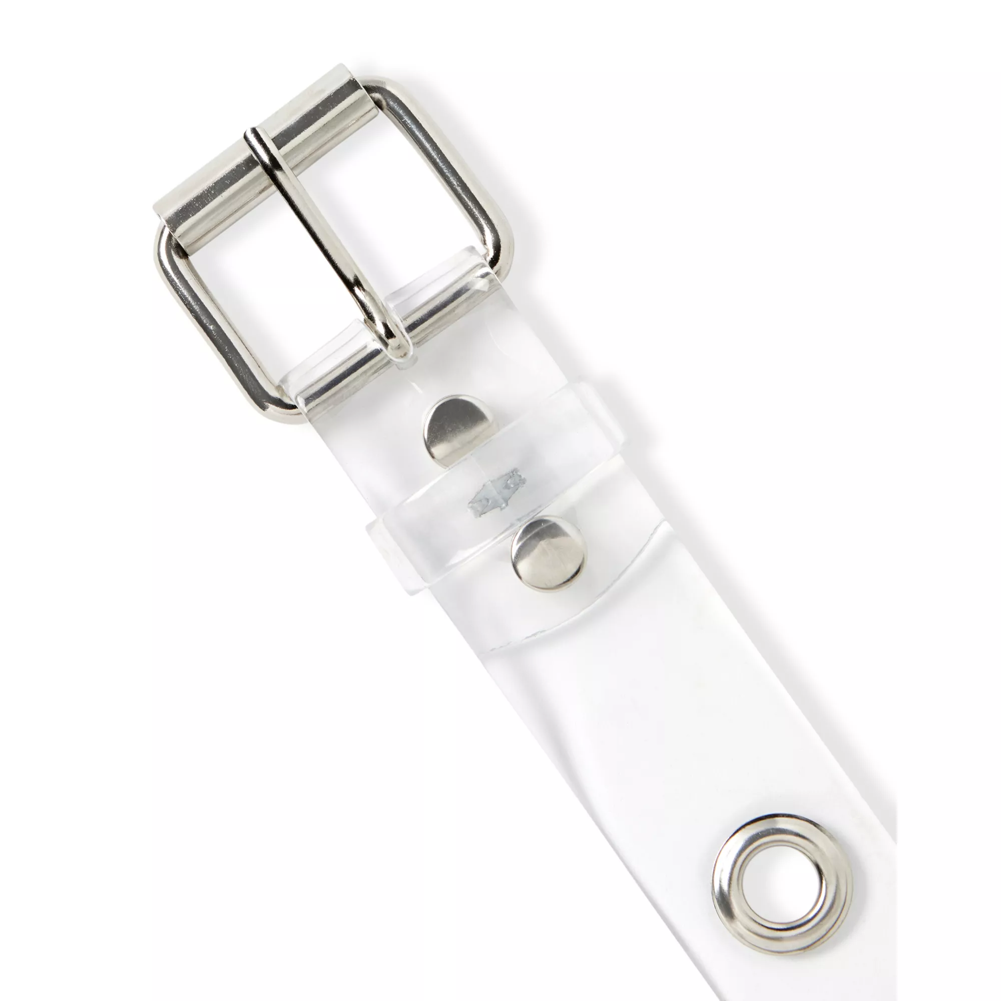 Clear Large Eyelet Belt at Spencer's