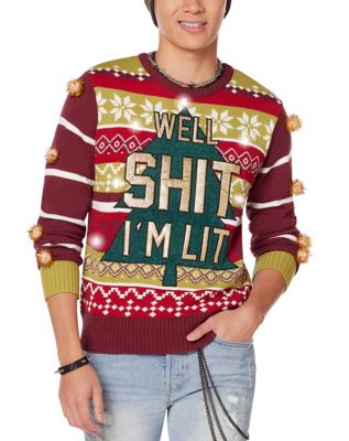 Crude ugly christmas sweaters best sale