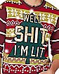 Light-Up Well Shit I'm Lit Ugly Christmas Sweater