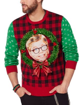 Light-Up Ralphie Wreath Ugly Christmas Sweater – A Christmas Story