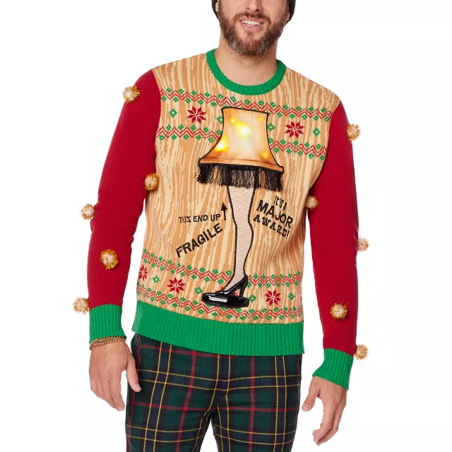 Light Up Leg Lamp Ugly Christmas Sweater A Christmas Story