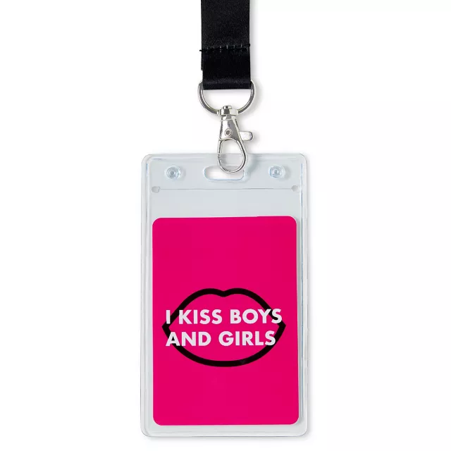 I Kiss Boys and Girls Lanyard at Spencer's
