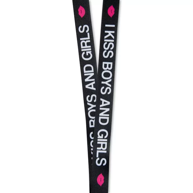 I Kiss Boys and Girls Lanyard at Spencer's