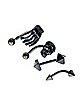Multi-Pack Skull and Hand Curved Barbells 4 Pack - 16 Gauge