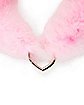 Pink Furry Heart O-Ring Choker Necklace