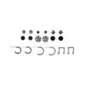 Multi-Pack Pentagram Stud and Hoop Earrings - 9 Pair at Spencer's