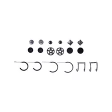 Multi-Pack Pentagram Stud and Hoop Earrings - 9 Pair at Spencer's