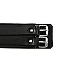 Black Double Buckle Cuff Bracelet