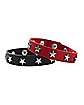 Multi-Pack Red and Black Star Stud Cuff Bracelet 2 Pack