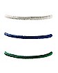 Multi-Pack Blue and Green Braided Bracelets - 3 Pack