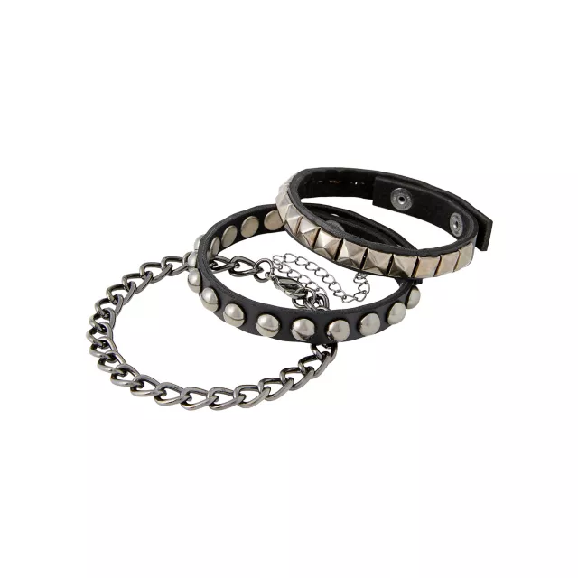 Multi-Pack Studded Bracelets - 3 Pack at Spencer's