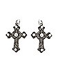 Gothic Cross Dangle Earrings
