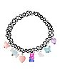 Multiple Charms Choker Necklace