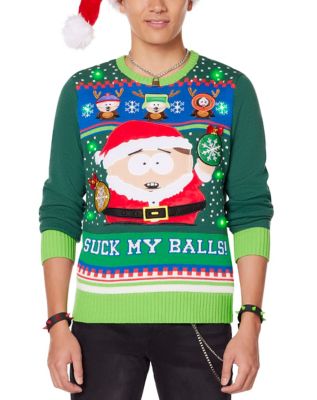 Light-Up Suck My Balls Christmas Sweater - South Park