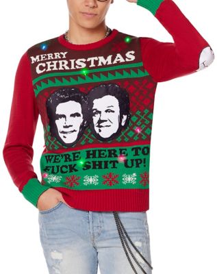 Light-Up Fuck Shit Up Ugly Christmas Sweater – Step Brothers