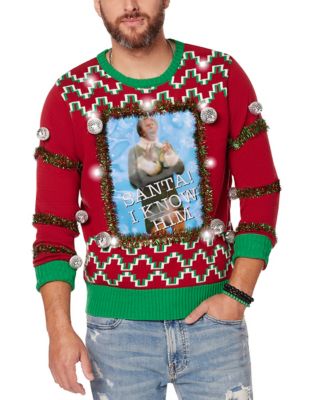 San Francisco 49ers Men's Light 'Em Up Ugly Sweater