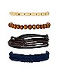Multi-Pack Bead Cord and Braid Bracelets 4 Pack